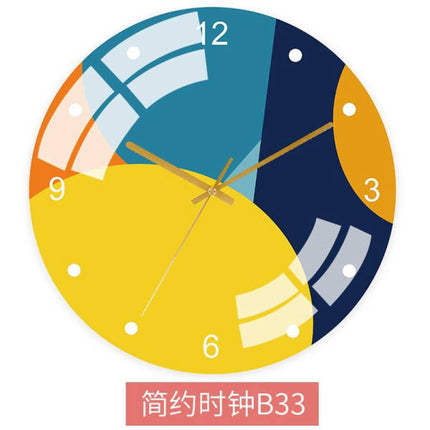 Kolorowy zegar ścienny w skandynawskim stylu