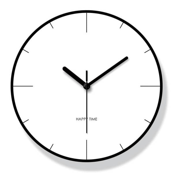 Minimalistyczny cichy zegar ścienny do salonu