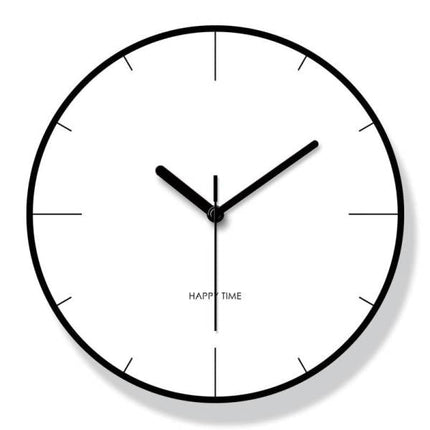 Minimalistyczny cichy zegar ścienny do salonu