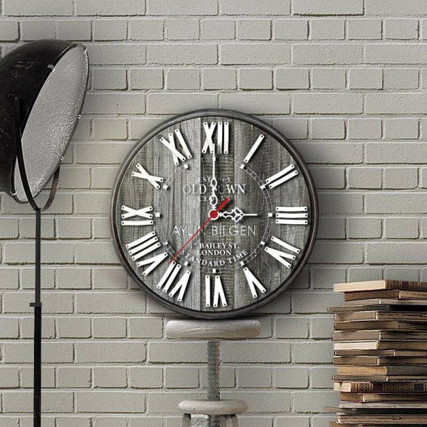 Duży zegar ścienny retro styl industrialny