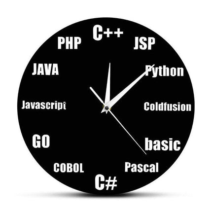 Zegar ścienny dla programisty z kodem