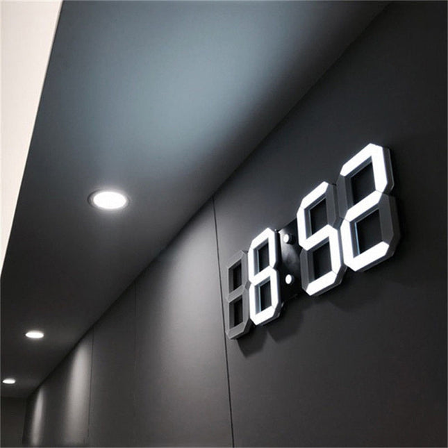 Nowoczesny cyfrowy zegar ścienny 3D LED
