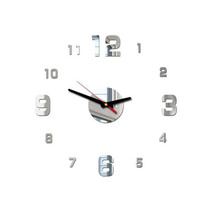 Nowoczesny zegar ścienny 3D do naklejania