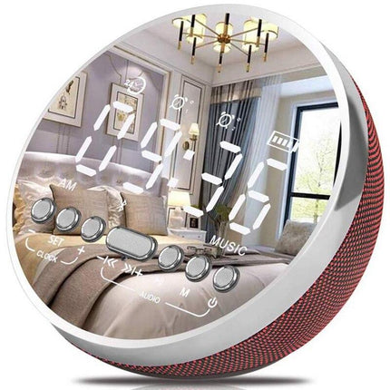 Budzik lustrzany z głośnikiem Bluetooth