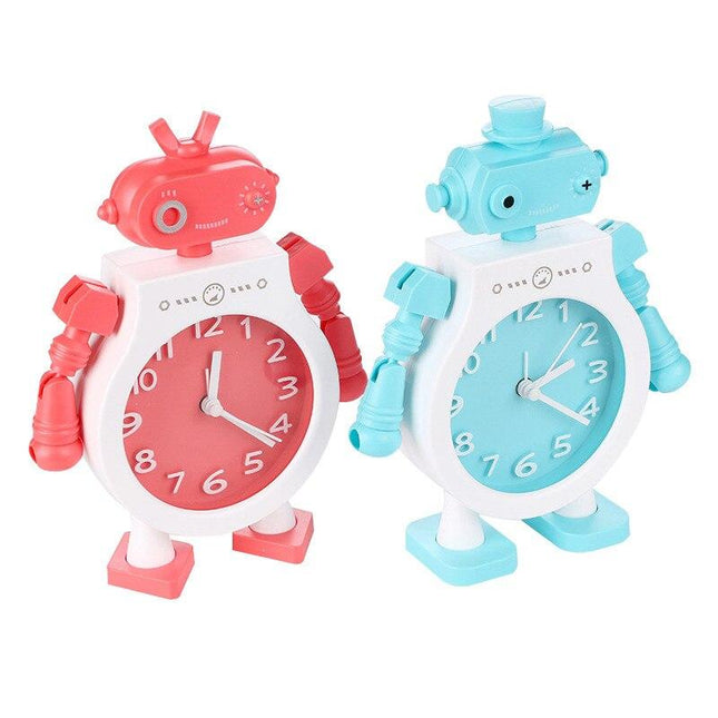 Analogowy budzik robot dla chłopca